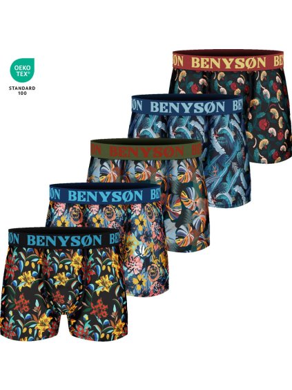 5-PACK Pánské viskózové boxerky 7122