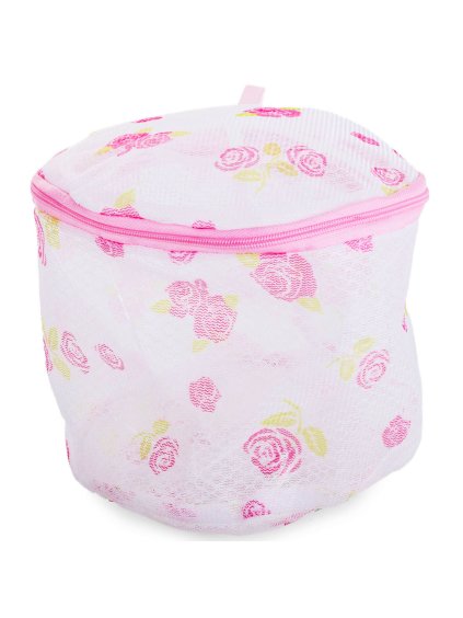 Prací košík zipový zpevněný na praní (nejen) podprsenek průměr 14 cm x 18 cm