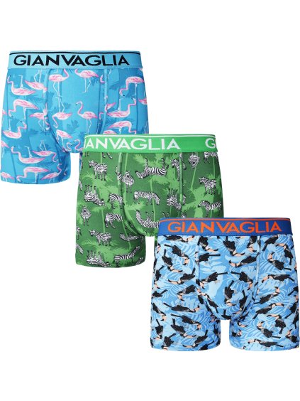 3-PACK Pánské boxerky Gianvaglia 5501 zvířata (Barva/Velikost <img KodProduktu="5501-GVG">mix viz foto / S/M)