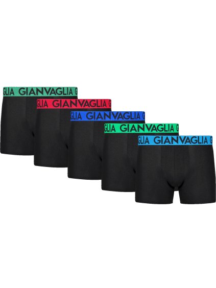 5-PACK Výhodné balení pánských boxerek Gianvaglia 021 (Barva/Velikost <img KodProduktu="Boxerky-Basic-021-Holland">černá mix barev lemu / S/M)