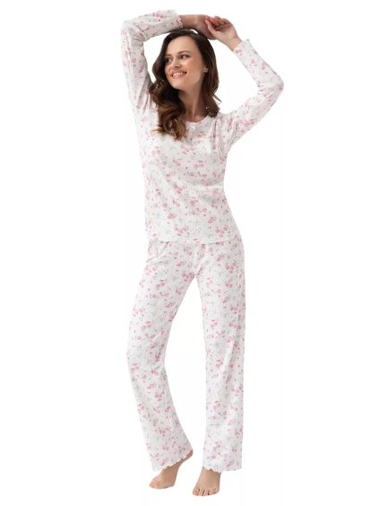 Dámské pyžamo 691/42 Luna (Barva/Velikost <img KodProduktu="3769142H">bílá / S)