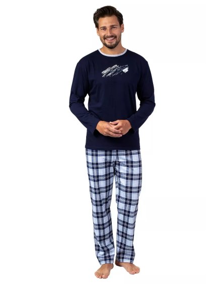 Pánské pyžamo 469/42 Regina (Barva/Velikost <img KodProduktu="3846942H">granát (modrá) / XXL)