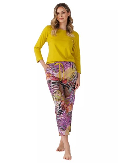 Dámské pyžamo Hadia 1492 LEVEZA (Barva/Velikost <img KodProduktu="411492H">žlutá / XXL)