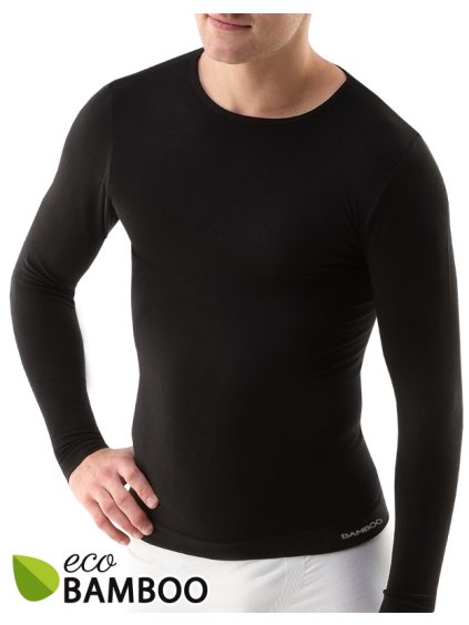 Výhodné balení 5 kusů - Bambusové tričko pánské, dlouhý rukáv 58007P (Barva/Velikost <img KodProduktu="58007P">černá / L/XL)