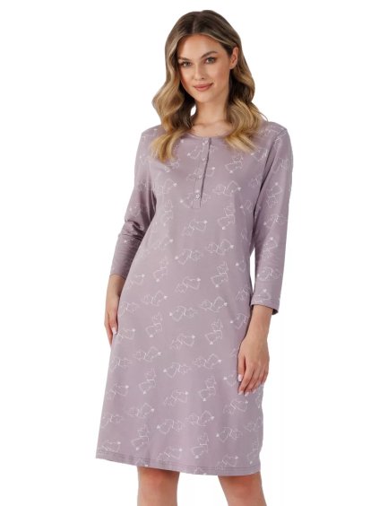 Dámská noční košile Blanka 1503 LEVEZA (Barva/Velikost <img KodProduktu="411503H">cappucino / XXL)