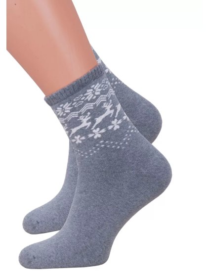 Dámské froté ponožky 123/075 Steven (Barva/Velikost <img KodProduktu="18123075H">šedá / 38/40)