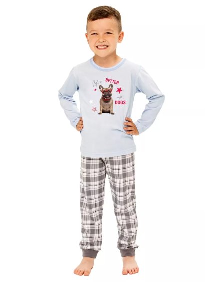 Chlapecké pyžamo Ollie 3304/3305/41 TARO (Barva/Velikost <img KodProduktu="043304H">modrá světlá / 140)
