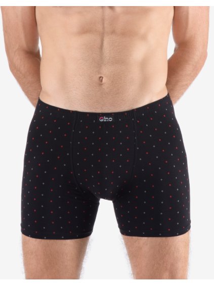 Boxerky delší nohavička 74173P (Barva/Velikost <img KodProduktu="74173P">černá, martini / M/L)