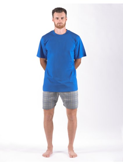 Pyžamo krátké pánské 79168P (Barva/Velikost <img KodProduktu="79168P">atlantic, šedá / 4XL)