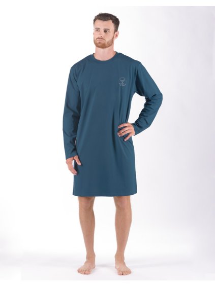 Výhodné balení 5 kusů - Košile noční pánská dlouhý rukáv 79181P (Barva/Velikost <img KodProduktu="79181P">šedá, bílá / XXL)