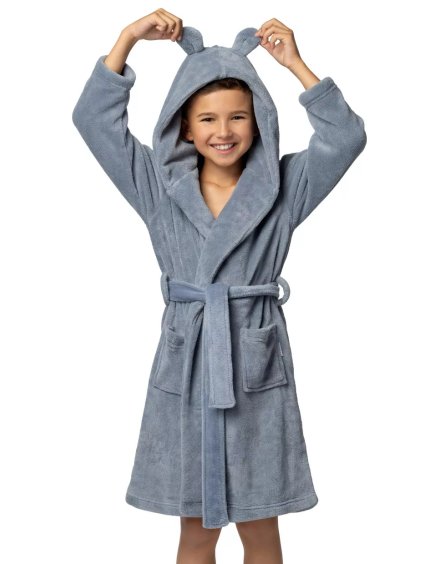 Chlapecký soft župan Bear blue ENVIE (Barva/Velikost <img KodProduktu="1930100350H">modrá / 158/164)