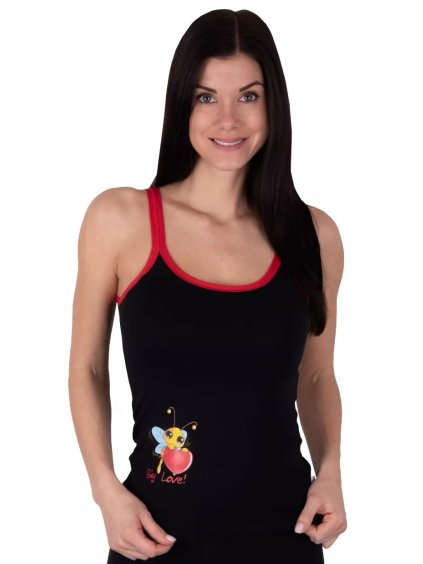 Dámská košilka 52/1-30/D149 FABIO (Barva/Velikost <img KodProduktu="2152130149H">černá / L/XL)