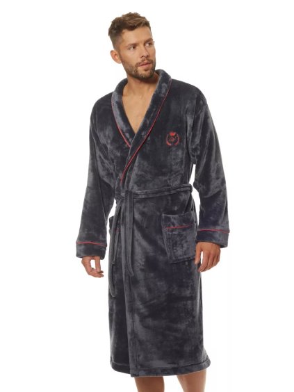 Pánský župan Luca graphite L&L (Barva/Velikost <img KodProduktu="13211103H">grafit (šedá) / 3XL/4XL)