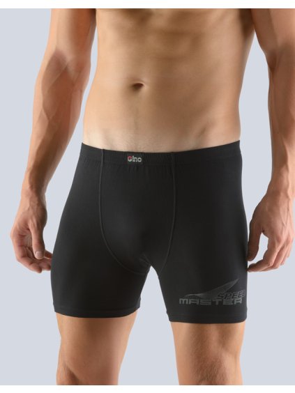 Boxerky s delší nohavičkou 74113P (Barva/Velikost černá, šedá / S/M)