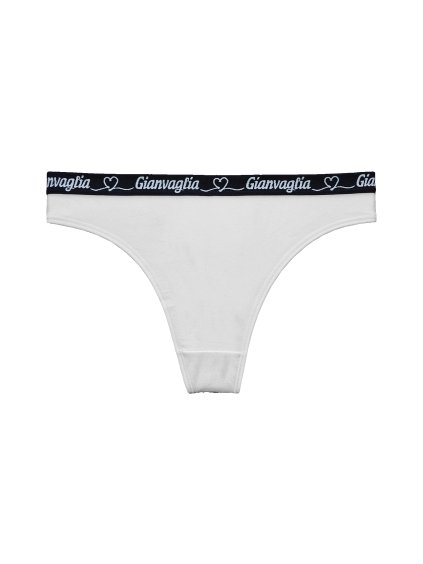 Dámská tanga Gianvaglia 820 se srdíčky II. jakost - barva (Barva/Velikost <img KodProduktu="820-Holland-II-jakost">bílá / S/M)