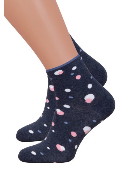 Dámské froté ponožky se vzorem 123/055 Steven (Barva/Velikost <img KodProduktu="18123055H">jeans tmavá / 35/37)
