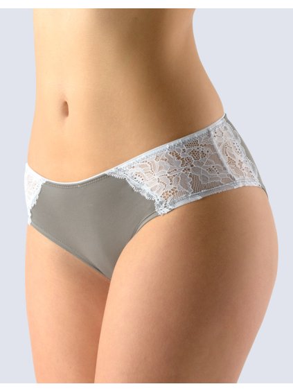Kalhotky francouzské 14138P (Barva/Velikost šedá, bílá / M/L)