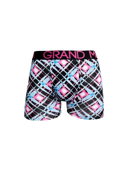 Bavlněné pánské boxerky Grand Man 2007GM (Barva/Velikost <img KodProduktu="2007GM-Holland">černo-růžová / S/M)