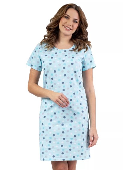Dámská noční košile 147/53 REGINA: Pohodlí a styl v jednom! (Barva/Velikost <img KodProduktu="3814753H">tyrkys světlá / M)