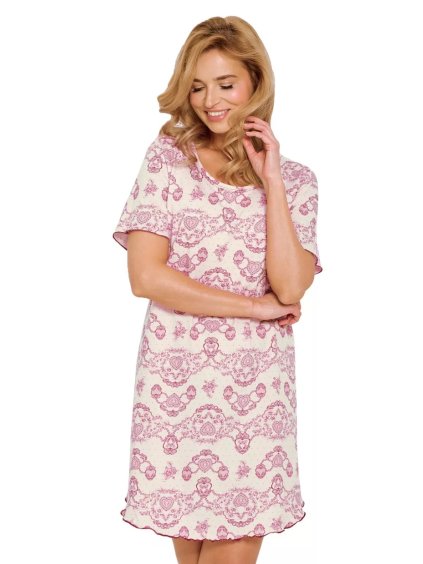 Dámská noční košile Tara 3333 TARO – Styl & Komfort (Barva/Velikost <img KodProduktu="04333351H">růžová (pink) / XL)