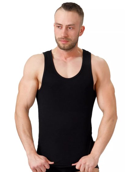 Pánské jednobarevné hladké tílko HOTBERG (Barva/Velikost <img KodProduktu="40175H">bílá / XS/S)