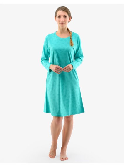 Košilka noční dámská dlouhý rukáv 19133P (Barva/Velikost <img KodProduktu="19133P">peprmint, šalvěj / XL/XXL)