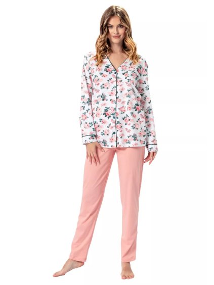 Dámské pyžamo Dalia 1347 LEVEZA – Styl & pohodlí (Barva/Velikost <img KodProduktu="411347H">bílá / M)
