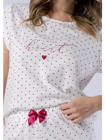Dámské pyžamo Kaja 1550 LEVEZA – Pohodlí a styl (Barva/Velikost <img KodProduktu="411550H">krémová / XXL)