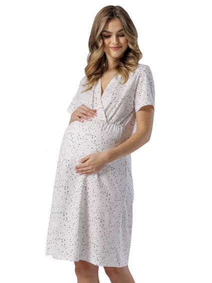 Dámská mateřská noční košile Lala 1588 – Praktičnost a moderní vzor. (Barva/Velikost <img KodProduktu="411588H">tělová světlá / XXL)