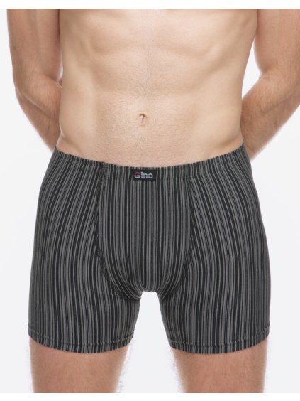 Boxerky delší nohavička 74183P (Barva/Velikost <img KodProduktu="74183P">černá, tm. šedá / M/L)