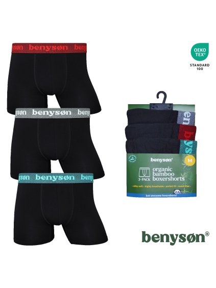 3-PACK Bambusových pánských boxerek BENY-7018 (Barva/Velikost <img KodProduktu="BENY-7018">Barevný mix viz foto / XL/XXL)