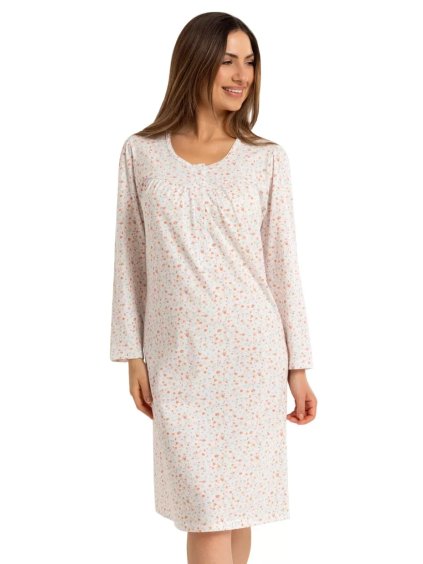 Dámská noční košile 015/52 REGINA – Pohodlí a styl (Barva/Velikost <img KodProduktu="3801552H">šampaň / 4XL)