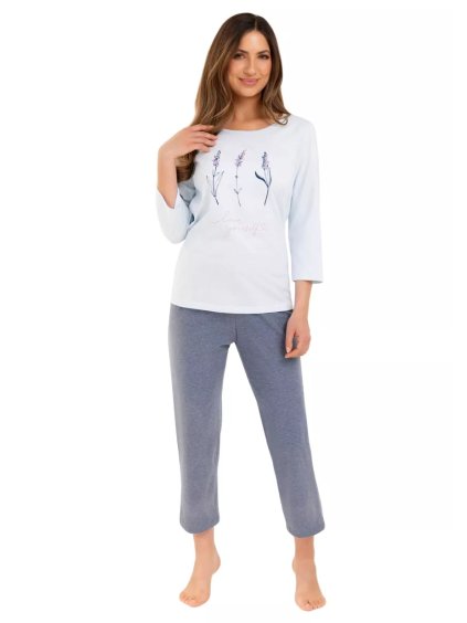 Dámské pyžamo 703/52 REGINA – Pohodlí a elegance (Barva/Velikost <img KodProduktu="3870352H">modrá světlá / XXL)