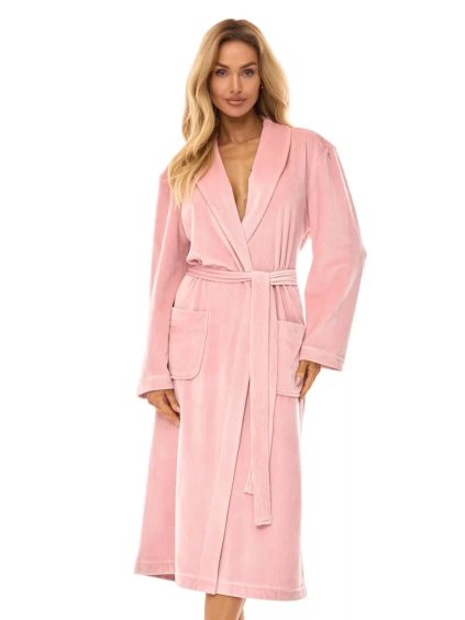 Dámský župan Gil Long Puder L&L – Pohodlí a styl (Barva/Velikost <img KodProduktu="13251052H">růžová (pink) / XL/XXL)