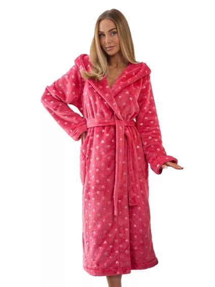Dámský župan Amira Long raspebrry L&L – Styl & Komfort (Barva/Velikost <img KodProduktu="13255152H">malina (Raspberry) / L/XL)