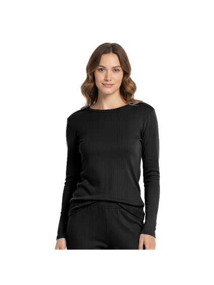 Dámské spodní tričko s dlouhým rukávem bavlněné funkční 257 (Barva/Velikost <img KodProduktu="257-Holland-Funkcni-Bavlna-Damska-Halenka">černá / XXL)