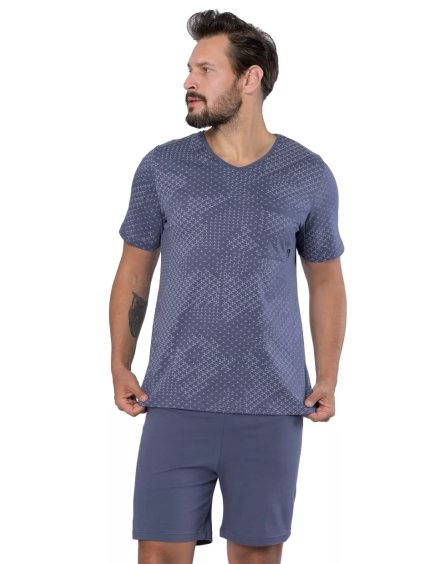 Pánské pyžamo Dante 1684 HOTBERG – Pohodlí a styl (Barva/Velikost <img KodProduktu="401684H">šedá / XXL)