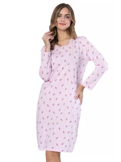Dámská noční košile Samanta 1632 LEVEZA – Pohodlí a elegance (Barva/Velikost <img KodProduktu="411632H">lila (fialová) / XXL)