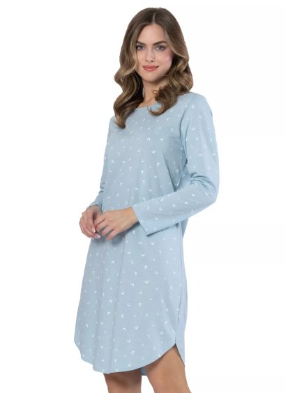 Dámská noční košile Maryna 1647 LEVEZA – Pohodlí a elegance (Barva/Velikost <img KodProduktu="411647H">modrá / XXL)