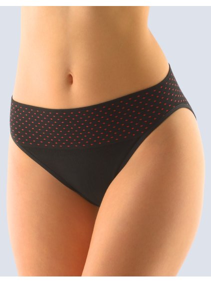 Klasické kalhotky bambus 00032P (Barva/Velikost černá, červená / S/M)