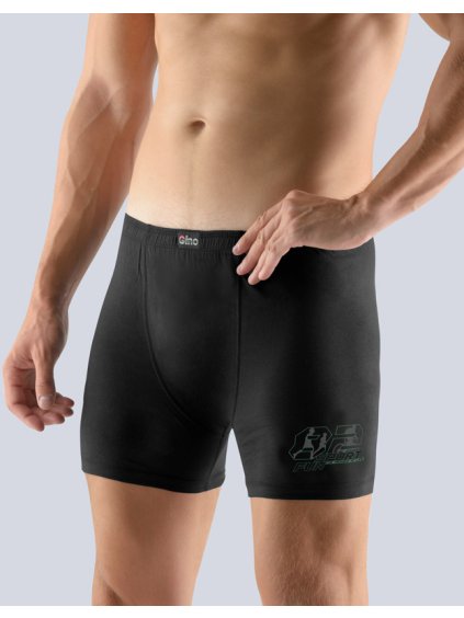 Boxerky s delší nohavičkou 74104P (Barva/Velikost černá, peprmint / S/M)