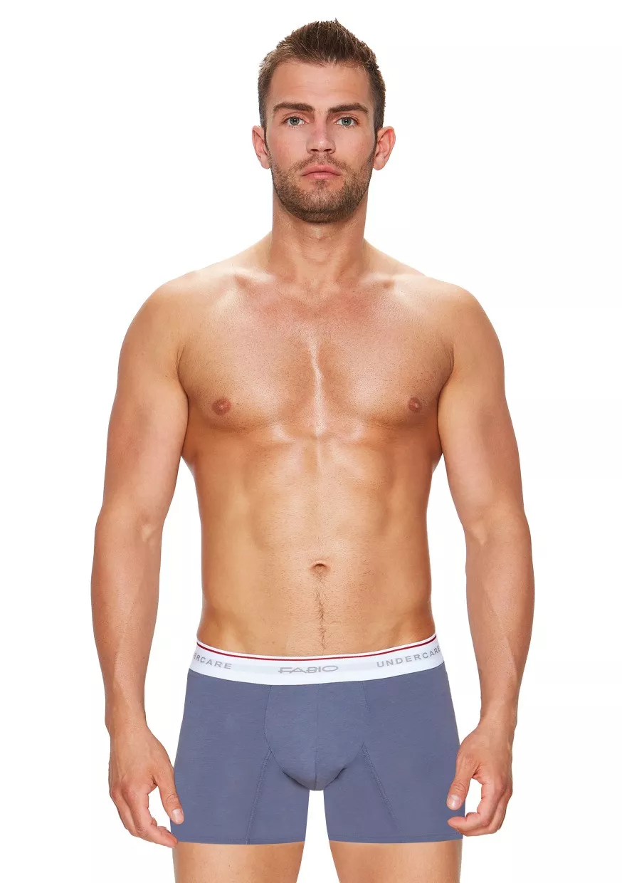 Pánské boxerky Pro A305 se širokou gumou s nápisem Fabio undercare Barva/Velikost: šedá / XL/XXL