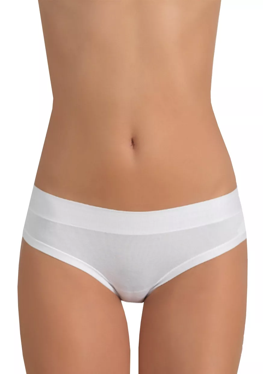 Dámské jednobarevné kalhotky se širokým lemem S38 Risveglia Barva/Velikost: bílá / L/XL