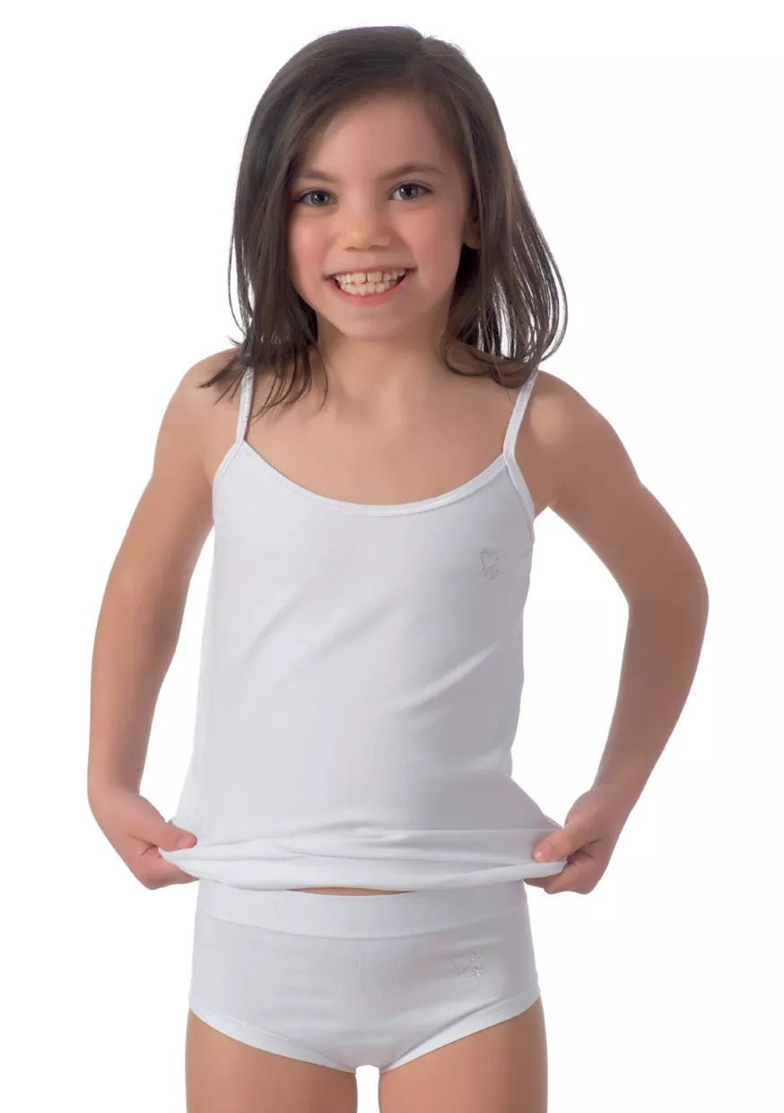 Dívčí košilka na úzká ramínka 090 Risveglia Barva/Velikost: bílá / 110