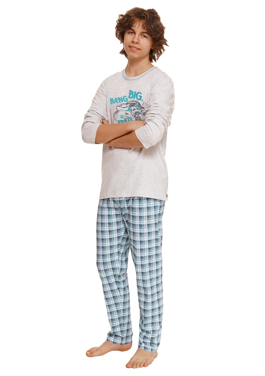 Chlapecké pyžamo Mario s obrázkem Taro Barva/Velikost: šedá světlá / 146