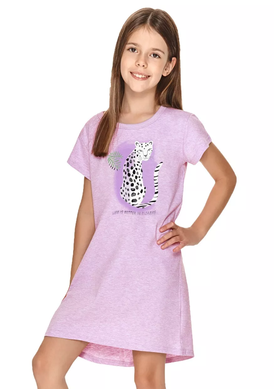 Dívčí noční košile Tamara s krátkým rukávem Taro Barva/Velikost: lila (fialová) / 104