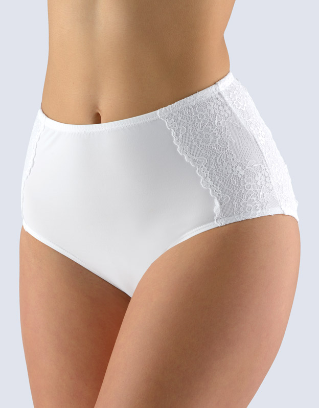 Gina Výhodné balení 5 kusů - Kalhotky klasické vyšší bok 10204P Barva/Velikost: bílá / M/L