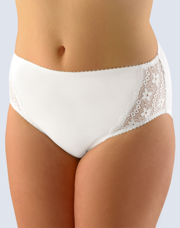 Gina Výhodné balení 5 kusů - Klasické kalhotky větší velikosti 11055P Barva/Velikost: bílá / L/XL