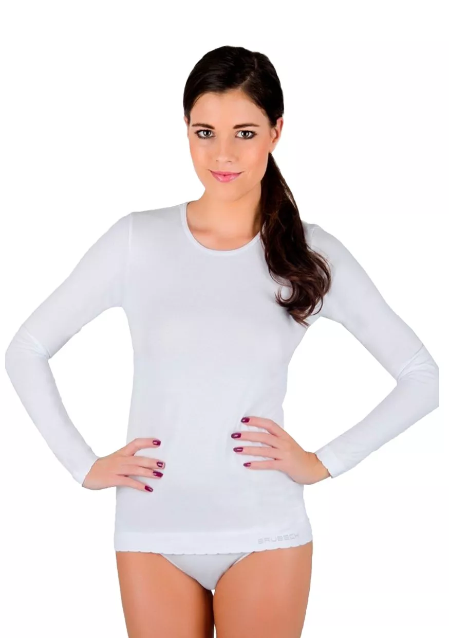 Dámské tričko Comfort Cotton LS00900 Brubeck Barva/Velikost: bílá / L/XL