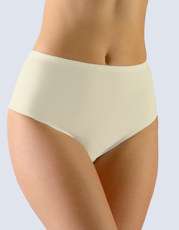 Gina Výhodné balení 5 kusů - Kalhotky klasické ve větších velikostech 11086P Barva/Velikost: žlutobílá / L/XL